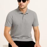Men Grey Polo T-Shirt | Premium Cotton | Comfort Fit Casual Wear
