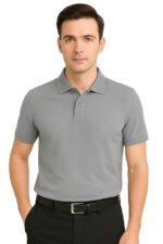 Men Grey Polo T-Shirt | Premium Cotton | Comfort Fit Casual Wear - Image 7