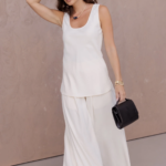 Women Off White Sleeveless Oversized Co-ord Set | Premium Relaxed Lounge Wear