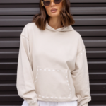 Women Oversized Hoodie Beige | Premium Cotton Fleece Relaxed Fit hoodie
