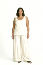 Women Off White Sleeveless Oversized Co-ord Set | Premium Relaxed Lounge Wear - Image 8