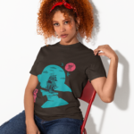 Unisex Graphic T-Shirt | Ship Print Design | Premium Cotton Black Tee