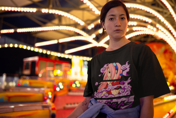 Unisex Anime Graphic T-Shirt | Black Cotton | Streetwear Oversized Tee - Image 3