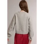 Fashion Continental Grey Graphic Wollen Sweater - Image 3