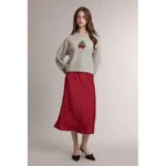 Fashion Continental Grey Graphic Wollen Sweater - Image 5
