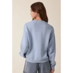 Fashion Continental Blue Graphic Wollen Sweater - Image 2