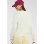 Fashion Continental Off White Duck Graphic Wollen Sweater - Image 2