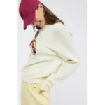 Fashion Continental Off White Duck Graphic Wollen Sweater - Image 3