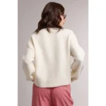 Fashion Continental White Graphic Wollen Sweater - Image 3