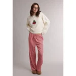 Fashion Continental White Graphic Wollen Sweater - Image 4