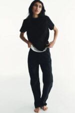 Women Black Oversized Cotton T-Shirt | Relaxed Fit Casual Round Neck Tee - Image 3