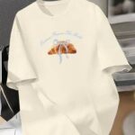 Croissant Deserves The World Oversized Tee - Cute Bakery Aesthetic T-Shirt | Fashion Continental