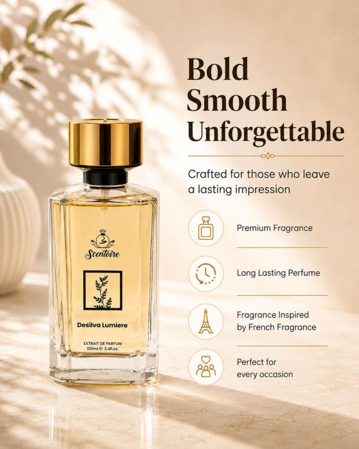 Scentoire Desilva Lumiere Eau De Parfum 100ml | Long Lasting Premium Fragrance - Image 3