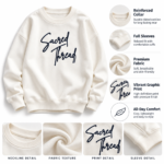Sweatshirt, Oversized Sweatshirt, Sacred Thread, Fashion Continental, Embroidered