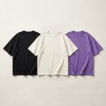 Pack of 3 Oversized Streetwear T-Shirts (Black, Off-White, Purple)